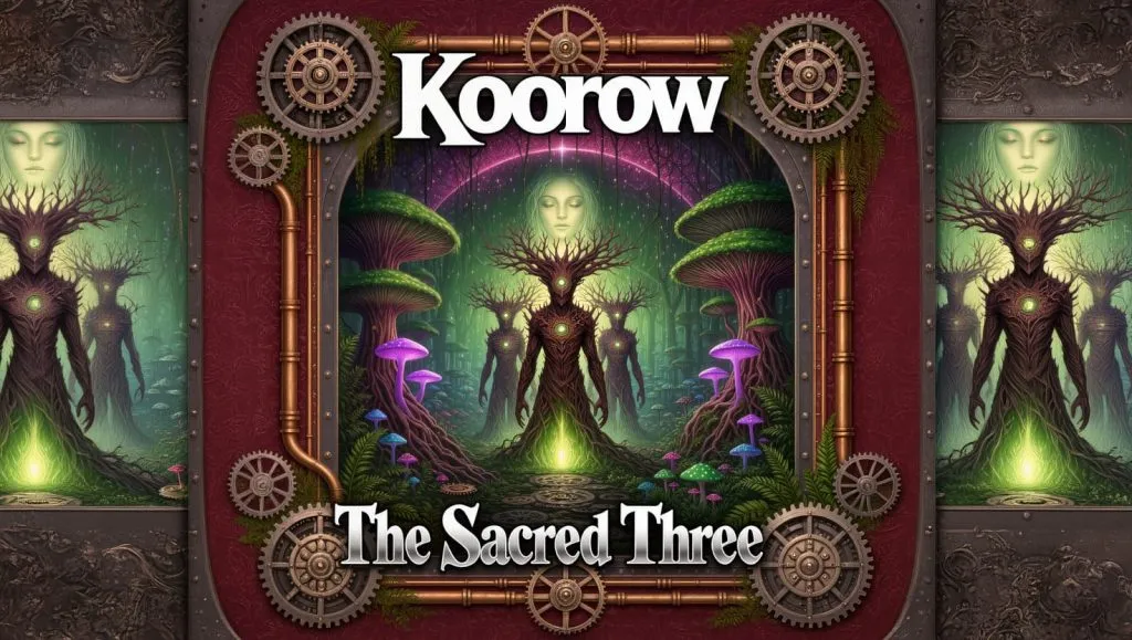 The Sacred Three by KOOROW — release artwork