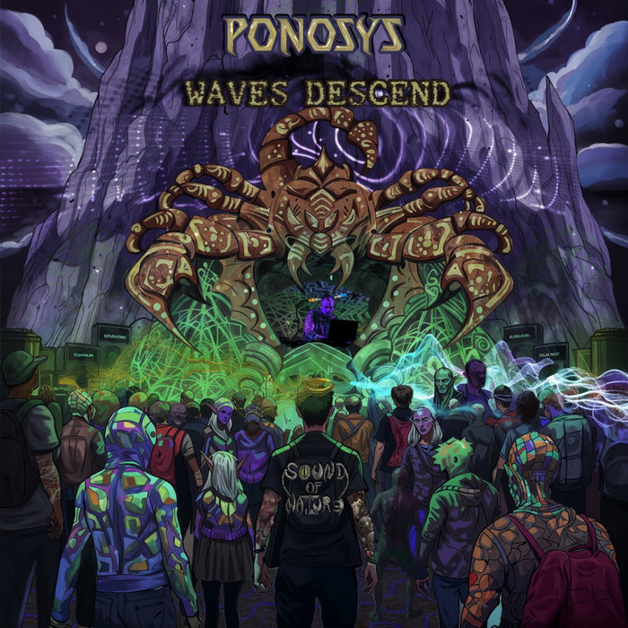 Waves Descend release artwork featuring Groove of Void by Ponosys vs KOOROW
